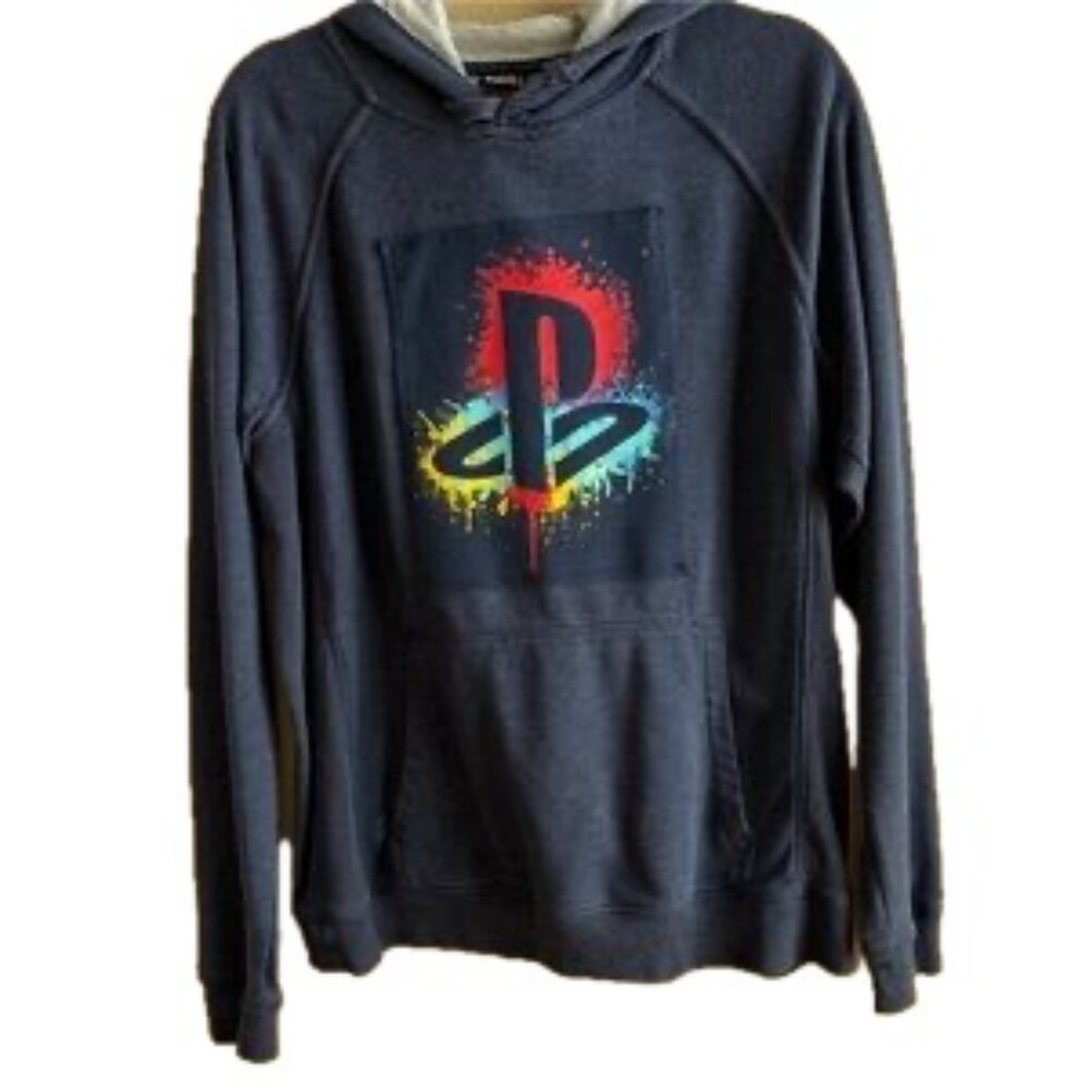 PLAYSTATION - UPCYCLED HOODIE SWEATSHIRT W/Front Pocket